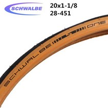 Schwalbe 타이어 20x118 451 레트로 옐로우 사이드 타이어 블랙 BMX 내부 및 외부 타이어 20 인치 도로 자전거 MTB 용 비 폴딩 타이어