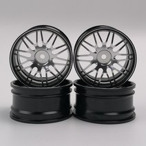 자동차 휠 오프셋 4 피스 3/6/9/12mm CNC 가공 알루미늄 휠 림 1/10 스케일 RC 자동차 온로드 드리프트, 03 4pcs 9mm offset