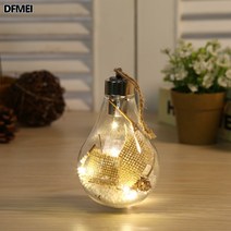 크리스마스 장식 아날로그 전구 크리스마스 트리 장식 걸이 플라스틱 볼 LED 투명 크리스마스 볼, 스타일 5