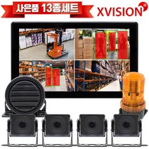 Ai인공지능 지게차 안전용품 4채널 4분할 블랙박스 전방측방후방카메라세트 사람인식 감지기 라인빔 K400, 옵션4. S720+카메라2개+4M+20M