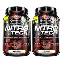 머슬테크 니트로 테크 유청 분리 단백질 보충제, 907g, 2개