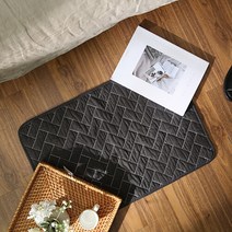 DJAGSO 헤린본 퀸트 발매트 2color, 그레이