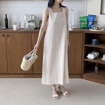 브이와이 여자 마원단 슬릿 임부 에이라인 피서 롱원피스