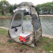 호봉 낚시텐트 위장 텐트 민물 낚시 그늘막 원터치 1인용 밀리터리, (밀리터리 낚시텐트)