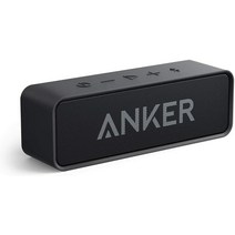 Anker 앤커 SounDCore 블루투스 스피커 무선 방수 베이스 스테레오 사운드 알렉사 포함, Black