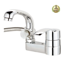 라이브잇 미리내 MP-304A 투홀 거위목 샤워겸용 세면기 수전, 7개