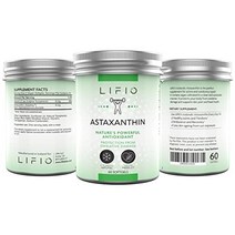 리피오 아스타잔틴 8mg | 모든 천연 비건 비 GMO 글루텐 프리 |자연의 강력한 항산화제 | 지원 눈 피부 관절 심장 뇌 근육 지구력 운동 회복 | 60 소프트젤