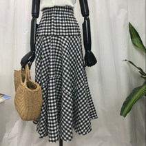 반에이크 오 체크 플레어 스커트