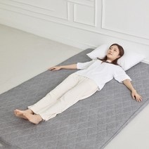 바닥에 까는 두꺼운 접이식 3단 요 매트리스 요매트 요커버 솜세트 토퍼, 그레이