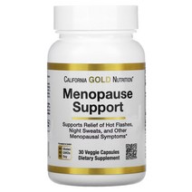 캘리포니아 골드 뉴트리션 Menopause Support 베지 캡슐 30정 필수아미노산 참당귀 백하수오 속단 뿌리 추출물 정유 알칼로이드 데커신 L-Leucine 큰조롱 L-류신