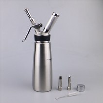 생크림 휘핑기 스텐 거품 홈베이킹 건 카페 500ml 휘퍼 케이크, 05 500mL 스테인리스(장식 링형)
