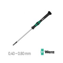 WERA 2035 일자 정밀드라이버 0.40X2.0X40 ~ 0.80X4.0X80 mm 사이즈모음 베라, 0.50X3.0X80(118010)