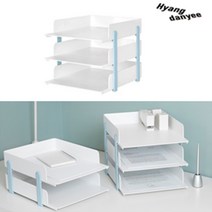 A4용지보관함 문구서랍장 서류정리대 이면지함, 제품선택, 3단 - 민트