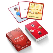Prep It 영어 플래시 카드 게임 전치사 학습 문장 만들기 읽기 활동을 위한 사이트 워드 ESL 교육에 사용 몬테소리 유치원 1학년 2학년