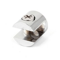 유리난간대 유리난간대 부속유리 도금 브래킷 4 개 아연 크롬 합금 선반 홀더 지지대 클램프 5-8mm, 한개옵션0