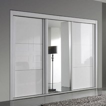 빈디오 슬라이딩 10자 장롱SET, 크리스탈은경