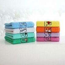 BT21 와펜 뱃지 세면타올 140g, 민트, 상세설명 참조
