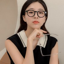 [아넬형안경] 리에티 EDDY col.1 아넬형 뿔테 4사이즈 안경 남녀공용 블랙
