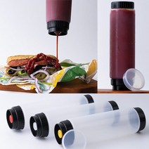 토탈하우스 미앤미 거꾸로소스통 1P 거꾸로 소스병 (노즐선택가능) 월포, 7mm(빨강)굵은소스용-710ml낱개