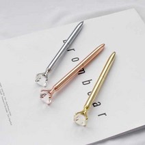 보석 볼펜 2종 다이아몬드 진주 특이한 판촉물 답례품, 진주-로즈골드