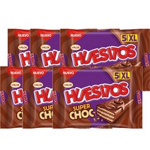 휴시토즈 슈퍼 초콜릿 XL 46g 5개 Huesitos Superchoc Barquillo XL Chocolate Leche Cacao, 6팩