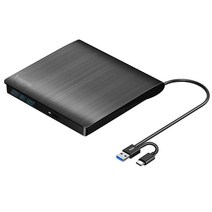 외장 CDDVD 드라이브 USB 3.0 USB-C 어댑터 포함 휴대용 DVD CD ROM +-RW 드라이브 DVD 플레이어 버너 라이터 리더 Windows Linux 노트북 데스크탑 PC MacBook ProAir iMac…