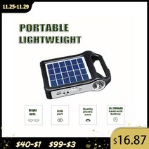 6v 태양 전지 패널 전원 usb 충전기 저장 발전기 홈 시스템 키트 충전식 9w 2400mah 휴대용 abs 태양열 발전기 시스템