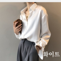 부드러운 새틴 실크핏 낙낙한 여성 블라우스 3종