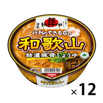 일본 라면 컵누들 닛신 청일면 NIPPON 와카야마 진한 돈코츠 간장 라멘 12팩, 1개