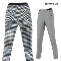 골피아 페라어스 여성 베리이지 체크 밴드골프바지 APYE8220..., 선택:작은체크:66