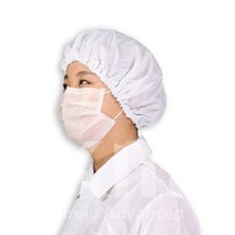 케이엠 방진 모자 제전모 무진모 크린룸 후드 C3, 화이트2XL