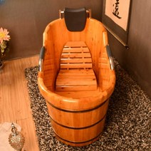 편백 간이 욕조 이동식 건식 반신욕기 히노끼욕조, 길이 150cm/폭 65cm/높이 70cm