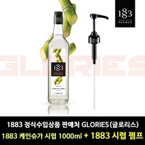 트렌드커피 1883 케인슈가 시럽 1L+1883 정품 로고 시럽펌프, 1L