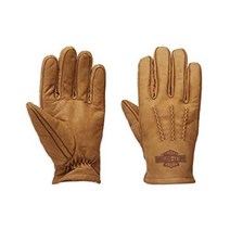 Harley-Davidson 남성 페스티고 가죽 장갑 브라운 (L)