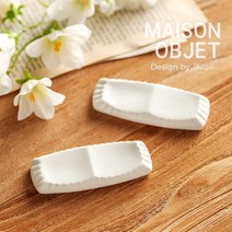 윤도자기 순백 수저 받침, 화이트, 4개