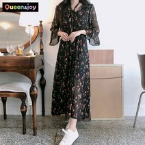 퀸앤조이 쉬폰 플라워 원피스***판매자 퀸앤조이***