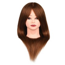 미용실 모델 연습용 컷트 헤어 초보용 카트 미용도구, 상세 페이지 참고, 큰 귀 전체  12인치 천연 검은 머리