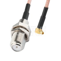 케이블 F 암-SMA SMB MCX MMCX 수 어댑터 피그 테일 RG316 확장 동축 점퍼, 08 F F to MMCX MRA_02 15CM