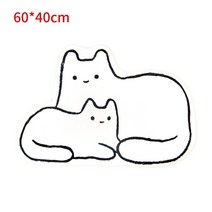 북유럽 꽃 매트 카펫 러그 만화 장식 거실 침실 침대 옆 미소털 바닥 미끄럼 방지 목욕