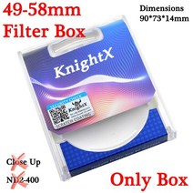 KnightX-스타 라인 카메라 렌즈 필터 52MM 55MM 58MM 67MM 77MM 캐논 eos 소니 니콘 d3300 400d 18-135 d5100 사진 호환, 04 49-58mm Filter Box, 62mm