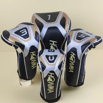 honma 혼마 골프 클럽 세트 1호 목제 클럽 세트 볼 헤드 우드 퍼터 커버 캡 세트, 플래티넘 5 페어웨이 우드 FW우드
