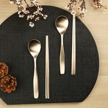 [순수담] 명인 명장 전통 방짜유기 수저 어린이용 2인세트, 상세 설명 참조