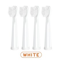 전동 칫솔 헤드 0601020 부드러운 헤어 브러시 분리형 교체, 4pcs white head