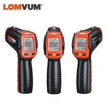 lomvum 디지털 적외선 온도계 비접촉 온도 총 레이저 휴대용 ir 온도 총 다채로운 lcd 디스플레이 50-580c 알람, l01 50-380도