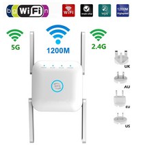 유무선 공유기 와이파이 1200Mbps 와이파이 리피터 라우터 익스텐더 5G 2.4G 미니 장거리 부스터 신호 AP W, 01 WHITE_02 US Plug