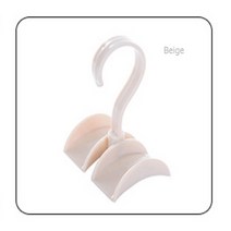 1 팩 옷장 구멍없는 옷걸이 후크 가방 서라운드 수건 보관 랙 크리 에이 티브 넥타이 회전 옷걸이 홈 공간 절약 옷걸이, Beige