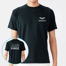 [바보사랑]공군 쿨론 블랙 군인 ROKAF 에어포스 커스텀 반팔티셔