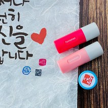 퍼니맨 S-Q2 속건 캘리 스탬프, 블루케이스-폰트M, 검정잉크