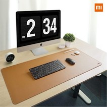 샤오미 책상 사무실 컴퓨터 장패드 마우스패드 코르크 가죽 데스크 학생 책상매트, 블랙