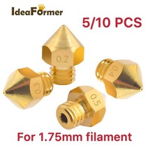 3D프린터 부품 소모품 5 10pcs MK8 황동 기존 M6 나사 헤드 업그레이드 더, 1개, 0.5mm